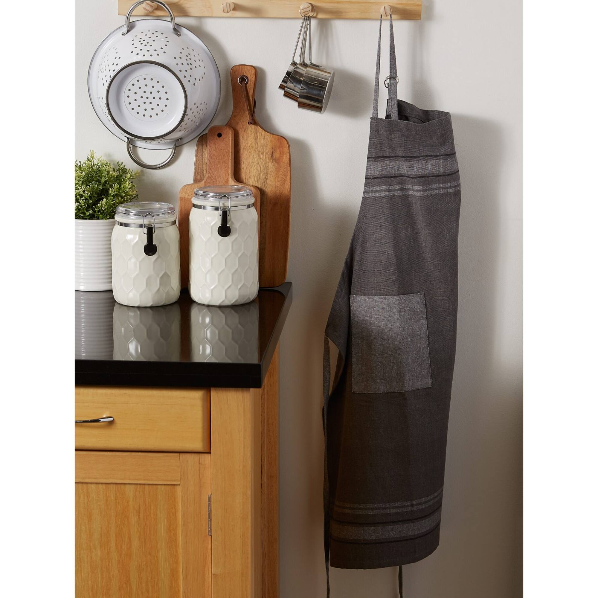 DII® Gray Chambray French Stripe Chef Apron